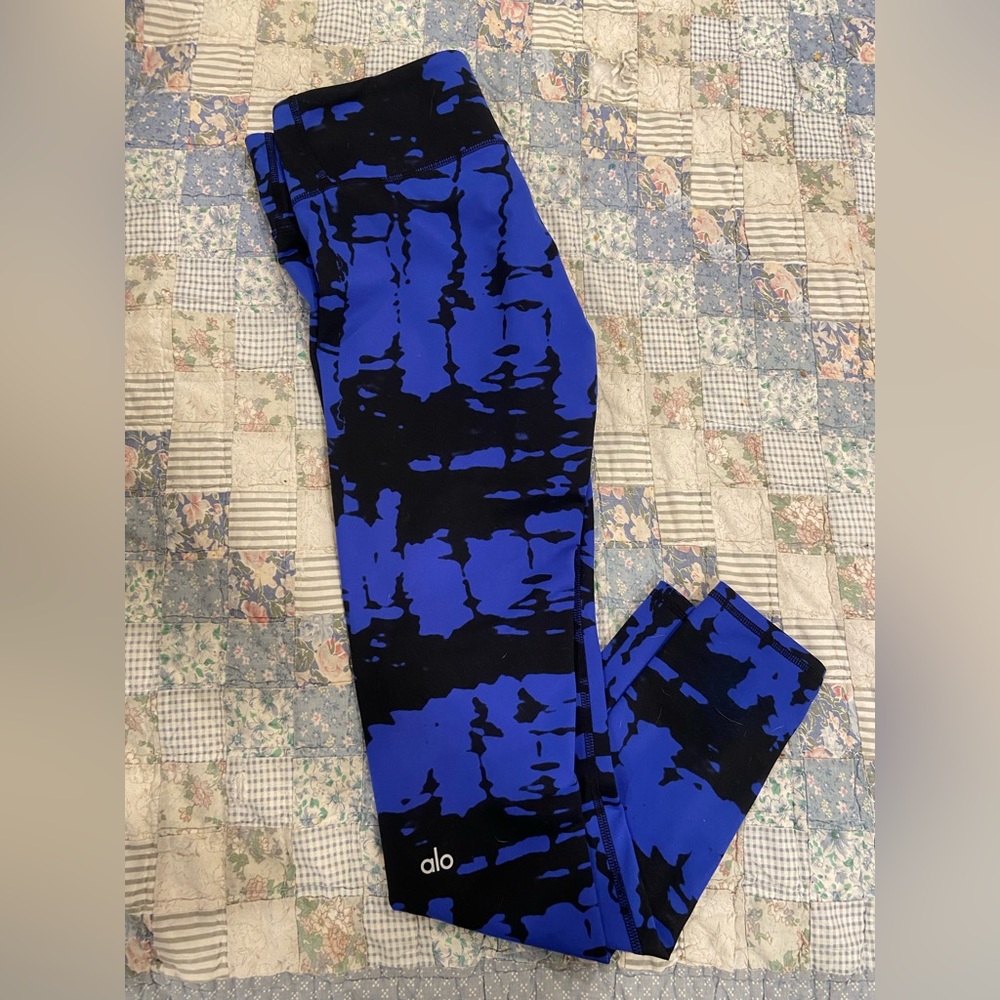 Alo Electric Blue Tie Dye Leggings - Picture 2 of 5